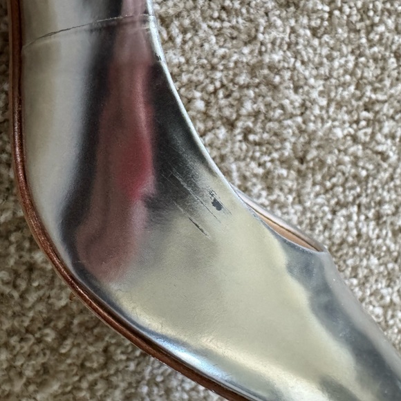 Coach heels, silver, size 8 - Picture 7 of 13